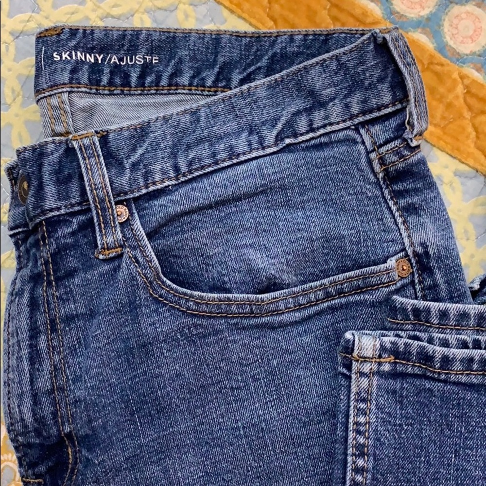 Lot of 3 pr Old Navy Stretch Skinny Med Wash 33/30